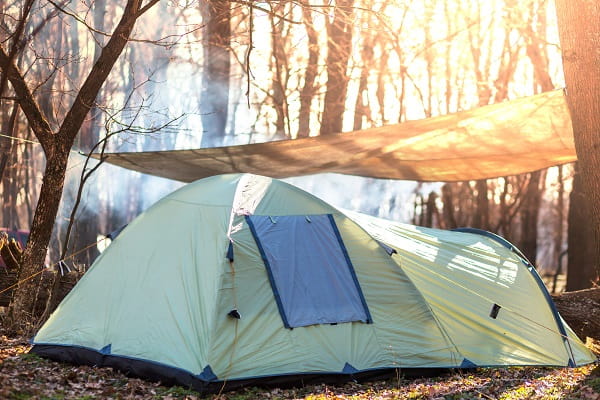 Regen Fliegen Zelt Tarp Camping Hängematten Shelter 3x3M Zeltplane Wasserdicht 